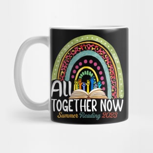 All Together Now Summer Reading 2023 Rainbow Hand Book Lover Mug